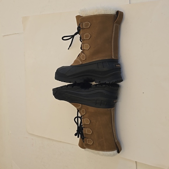 Kamik Weatherproof Winter Snow Boots Insulated Lace Up Brown Black Size 7 - Picture 11 of 17